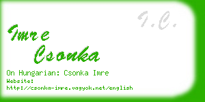 imre csonka business card